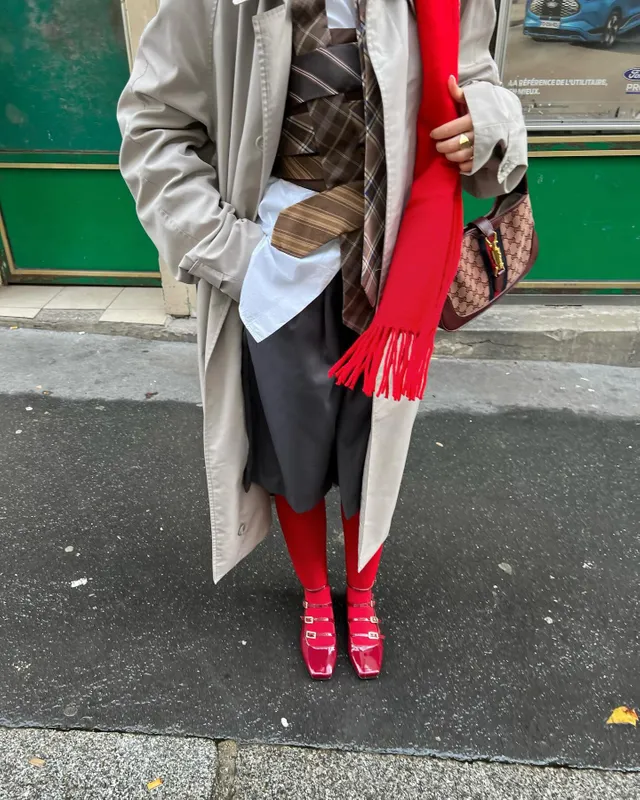 Rosalind Red Leather Ballet Flats | ALOHAS