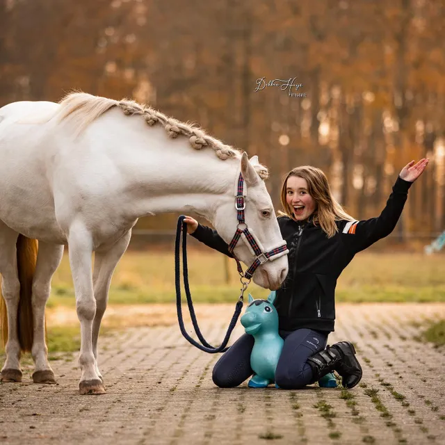 Mini Toy Pony LeMieux Flash White-Brown - Epplejeck