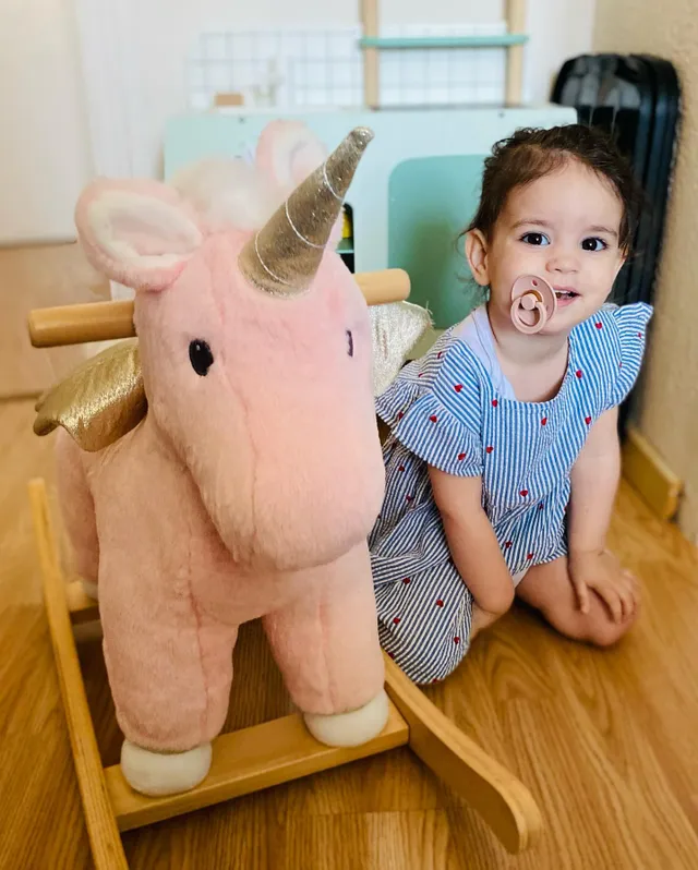 Licorne A Bascule Rose Vertbaudet