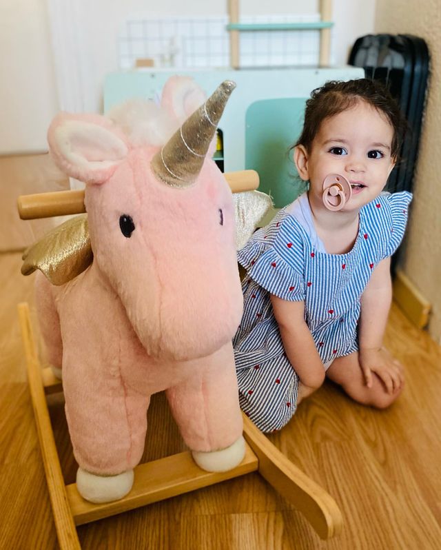Licorne A Bascule Rose Vertbaudet
