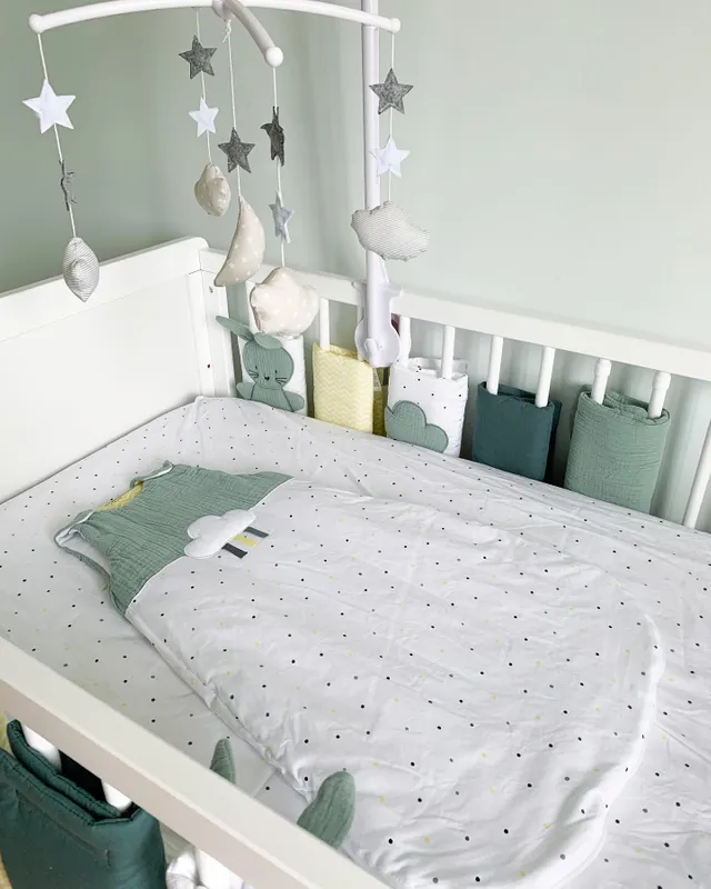 Tour De Lit Tour De Parc Pare Chocs Menthe A L Eau Oeko Tex Vert Vertbaudet