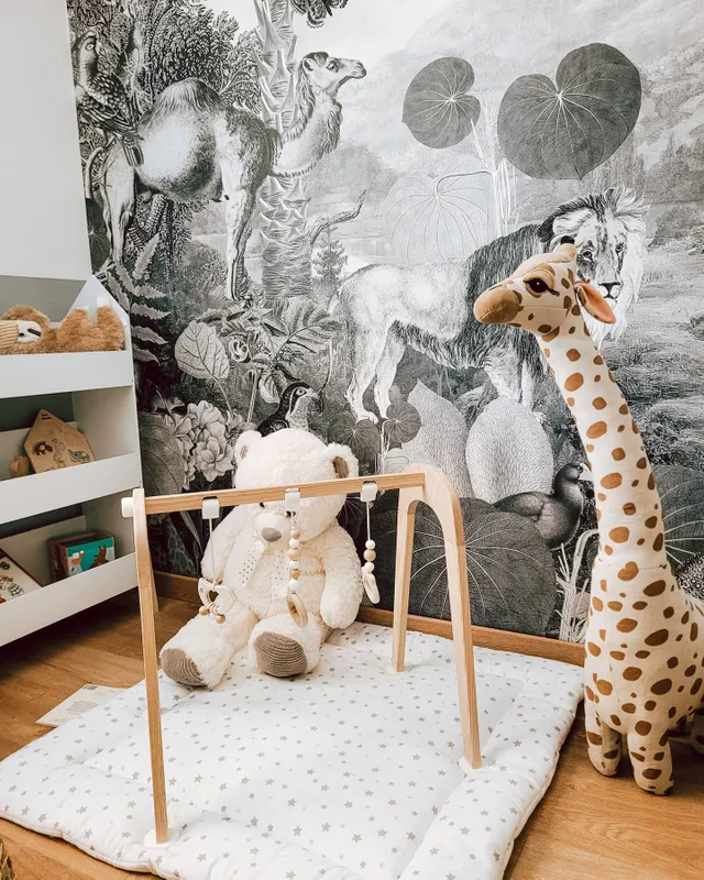 Portique D Eveil Modulable En Bois Fsc Bois Et Blanc Vertbaudet