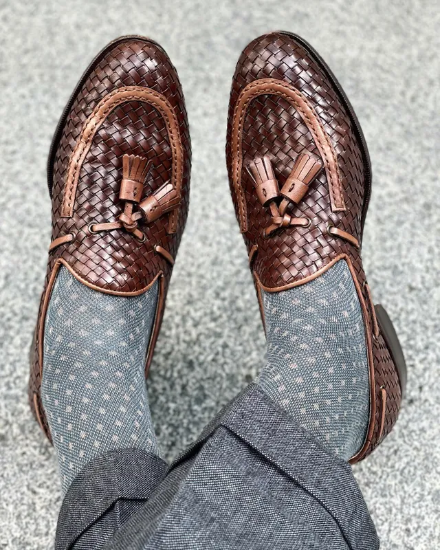 TASSEL LOAFERS BROWN BRAIDED | CARMINA Shoemaker