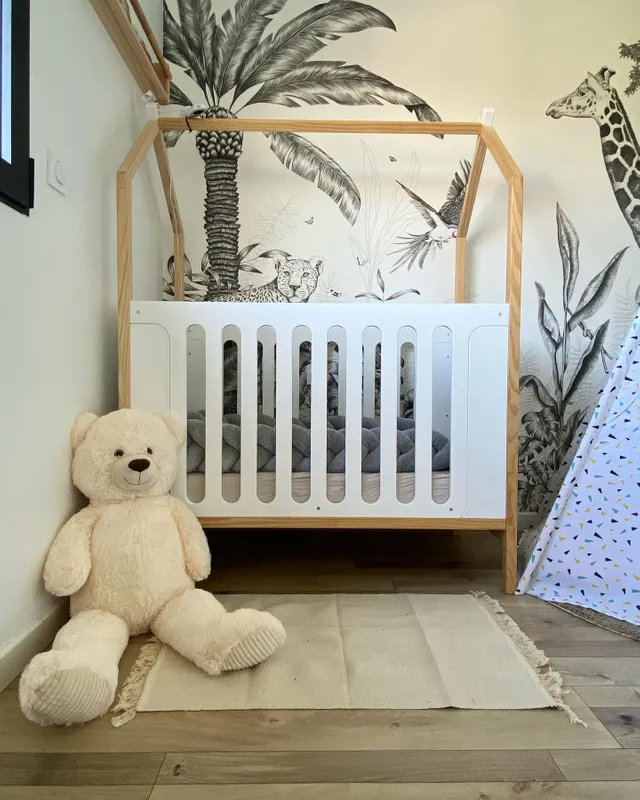 Lit Bebe Cabane Coconut Transformable En Banquette Sable Vertbaudet