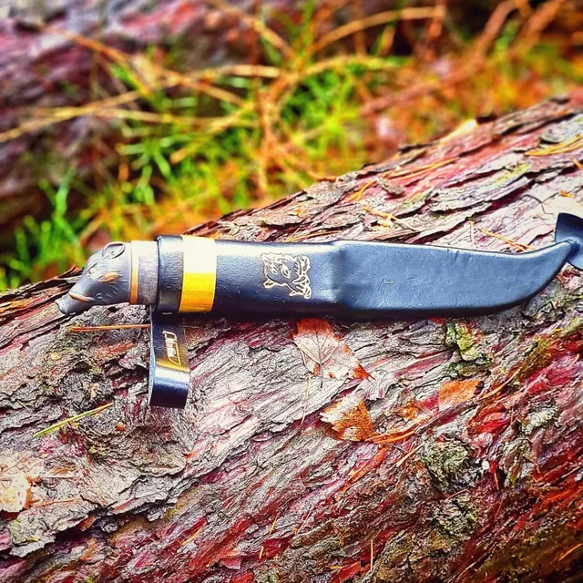 Marttiini Aapa 131030 Carbon, Birch Wood, Reindeer Antler, outdoor knife