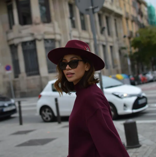 Womens burgundy hat new arrivals
