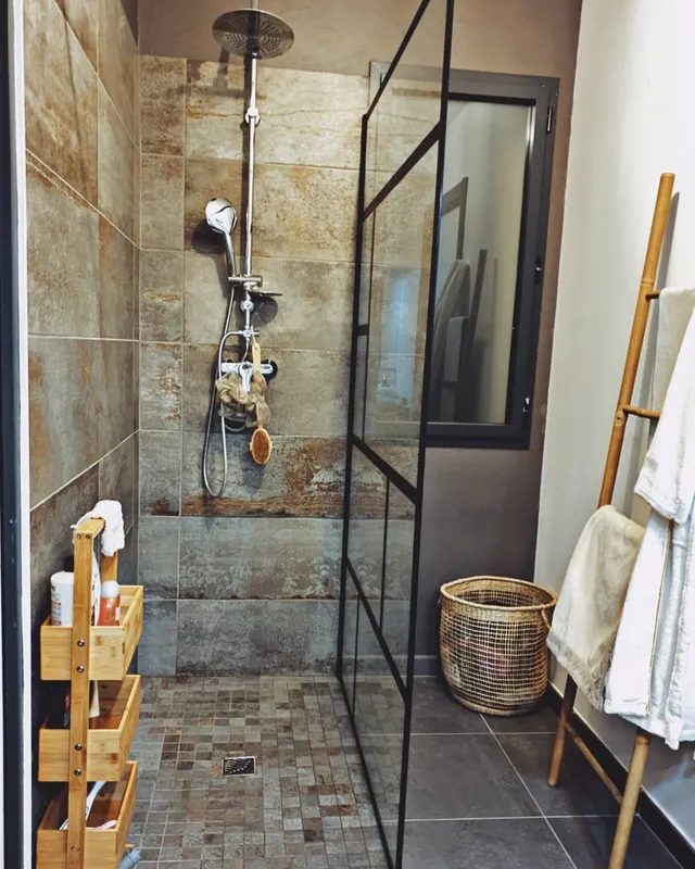Relaxdays trieur pour linge en bambou, 3 corbeilles, Salle de bain et  chambre, étagère, 96 x 44 x 34,5 cm, naturel/gris
