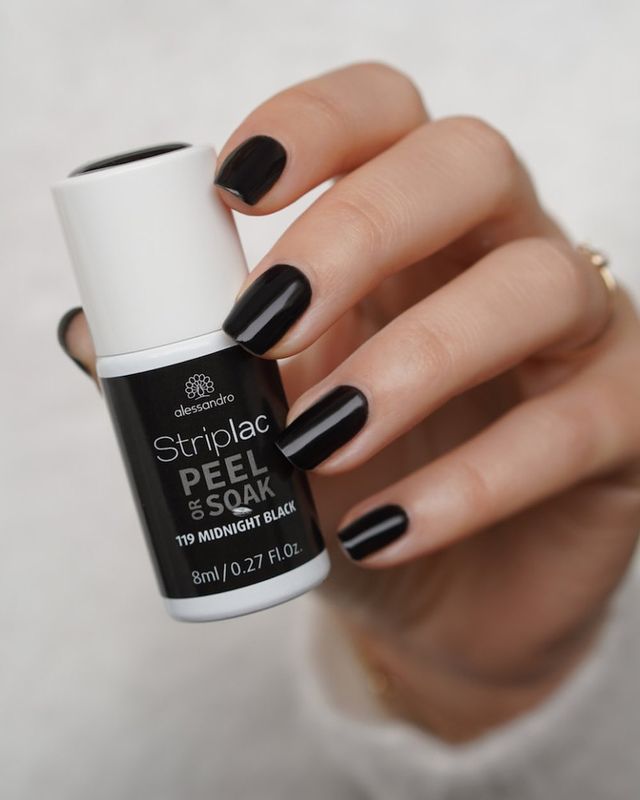 Alessandro Striplac Peel Or Soak Midnight Black 8ml