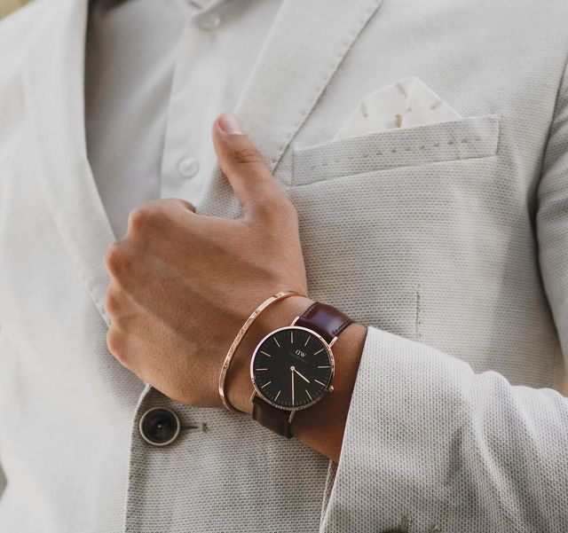 Hovedkvarter Låse Perfekt Bristol - Black dial men's watch with leather strap | DW