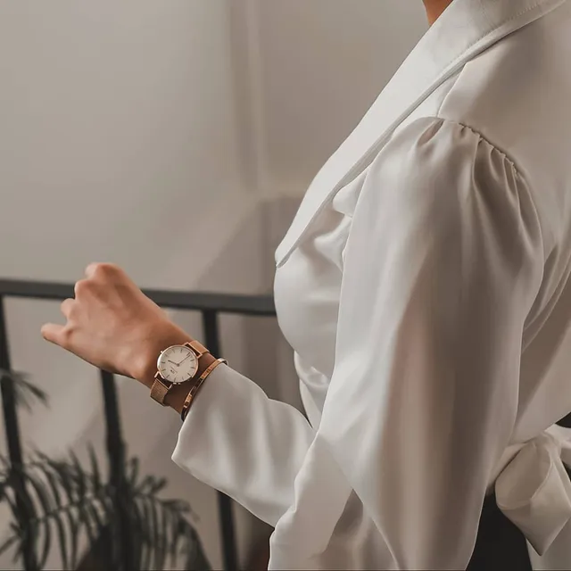 brud Delvis at fortsætte Petite Melrose - Women's watch in Rose Gold & White| DW